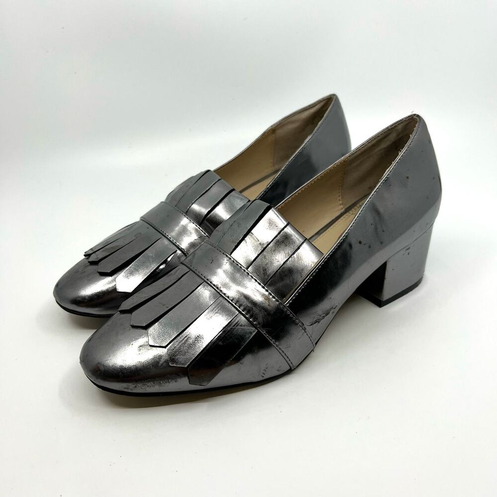 Botkier Silver Fringe Pumps Women's 8.5 US